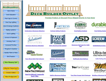 Tablet Screenshot of deckbuilderoutlet.com